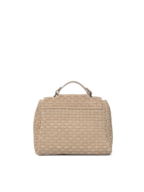 Borsa Sveva Peach Woven Small a spalla in suede con tracolla ORCIANI | B01999 PEWSAB